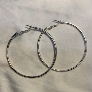 Elegant Silver Hoop Earrings